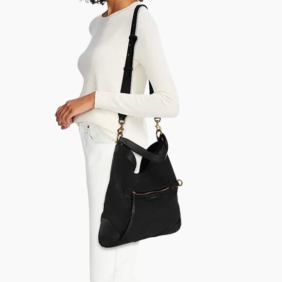 Isabel Marant Botsy Day Bag Black Suede Leather Shoulder Bag Crossbody Boho Chic - Picture 2 of 14